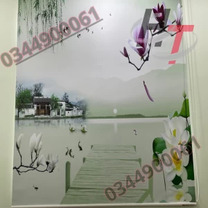 Rèm cuốn in tranh